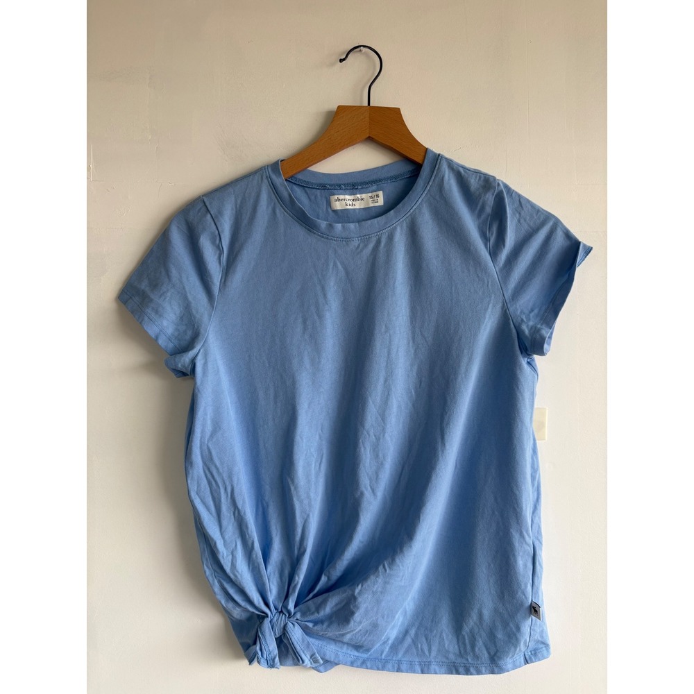 Abercrombie Kids Blue Short Sleeve Front Knot T-Shirt Size 15/16 minimalist